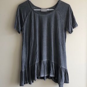 Grey Peplum Blouse